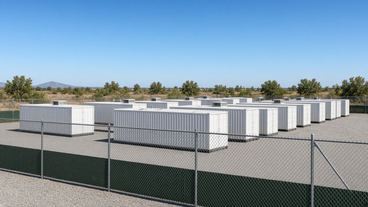 Completed storage yard with security fencing